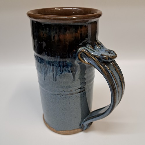 #260322 Beer Stein Brown & Blue $24 at Hunter Wolff Gallery